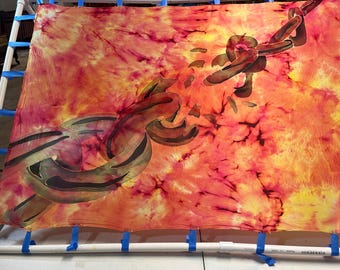 Hand Painted Silk Worship Flag: Chain Breaker, 36x55"