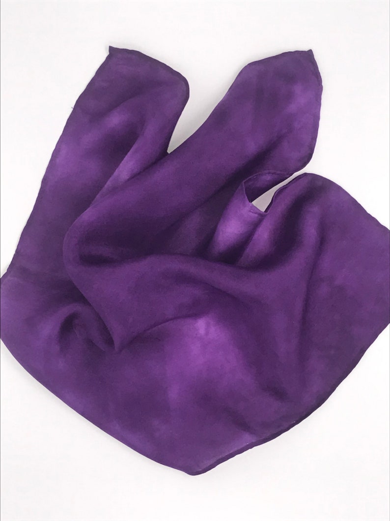 Royalty Purple Silk Handkerchief 11x11
