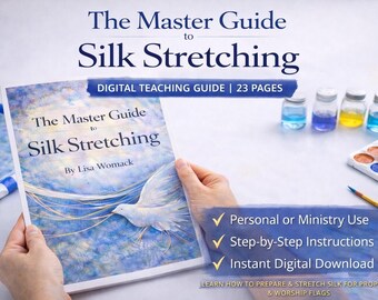 シルクストレッチマスターガイド：礼拝旗と預言芸術（デジタルダウンロード、23ページPDF）