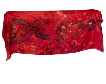 Hand Painted Silk Worship Mantle: Chain Breaker Mantle 27x74