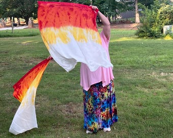 Hand Painted Silk Worship Flags, Glory Fire Prophetic Set
