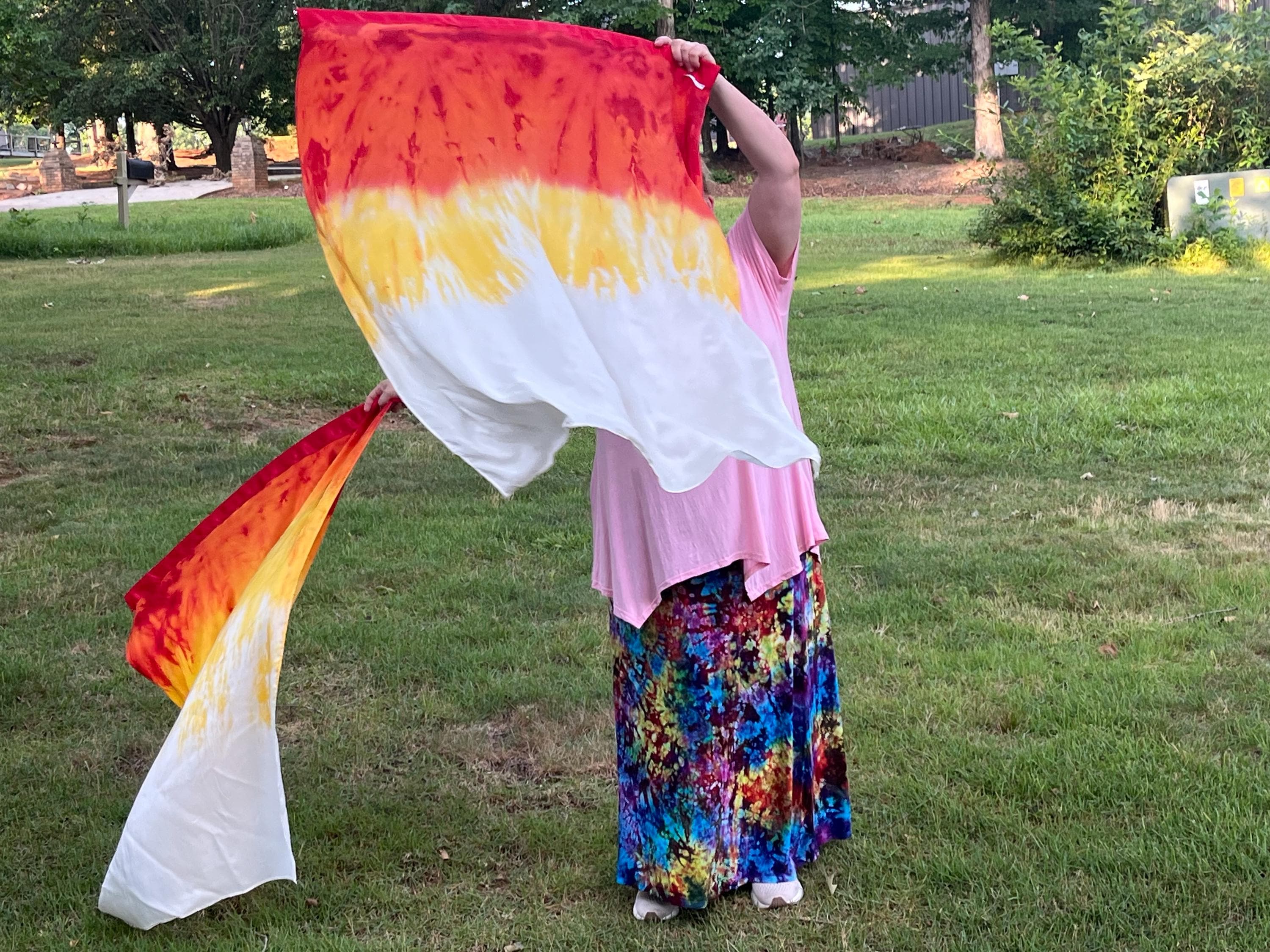 Hand Painted Silk Worship Flags, Glory Fire Prophetic Set