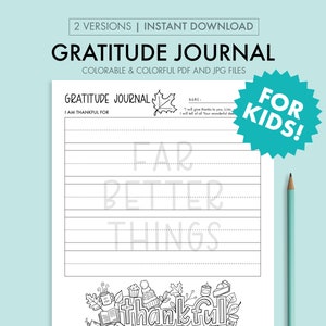 Christian Kids Gratitude Journal Printable, Christian Gratitude, Children Thankfulness Journal, Gratitude Coloring Page Diary, Homeschool