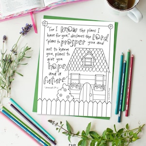 Bible Verse Coloring Page - Jeremiah 29:11 - Printable Coloring Page ...