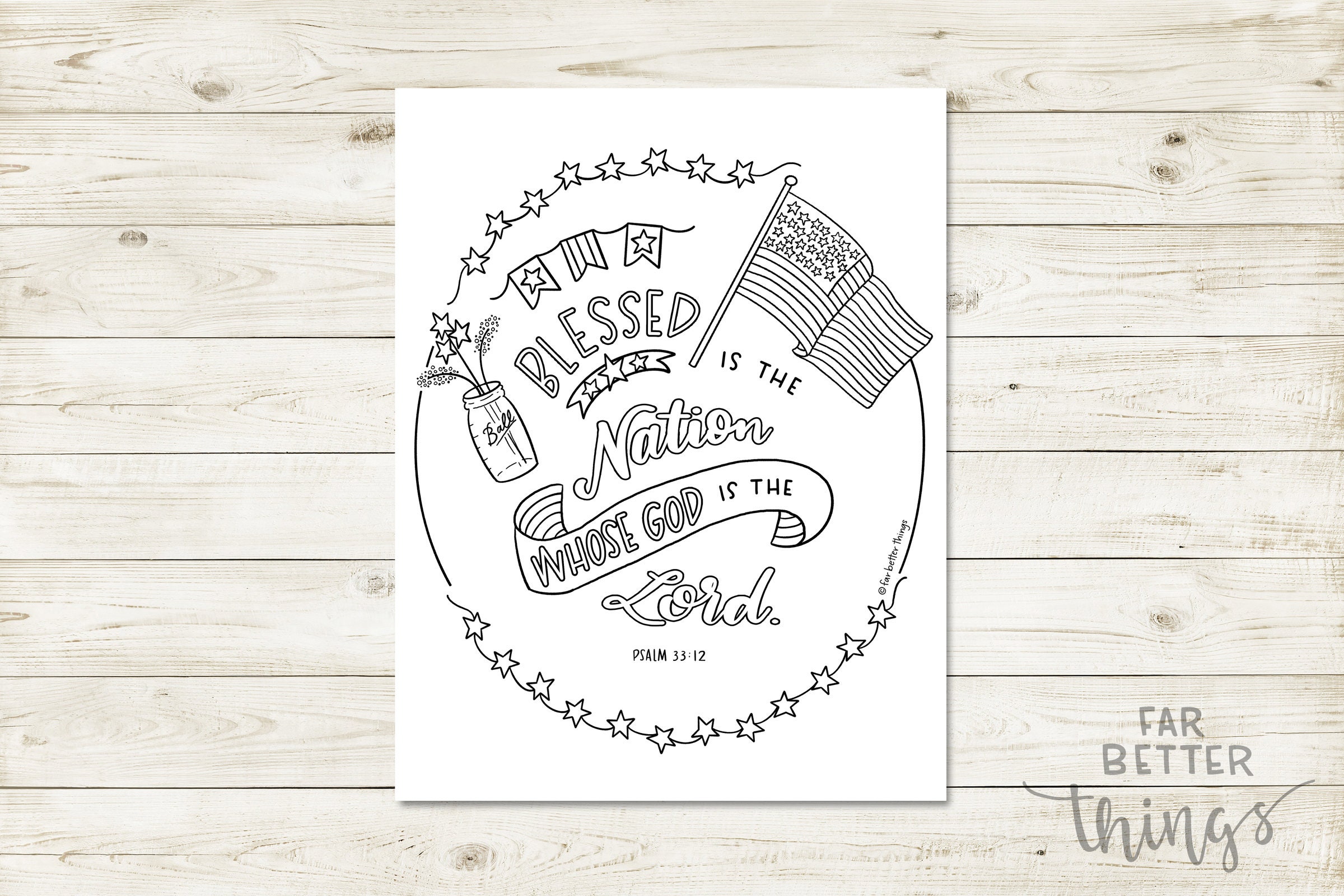 Bible Verse Coloring Page - Psalm 33:12 - Printable Digital Download, Bible  Coloring Page, Christian Kids Activity, Sunday School Craft - Etsy Norway, image size:2400x1600