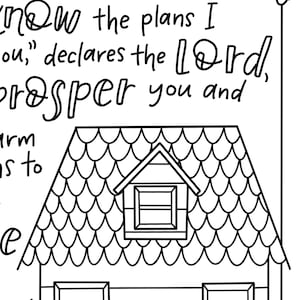 Bible Verse Coloring Page Jeremiah 29:11 Printable Coloring Page, Bible