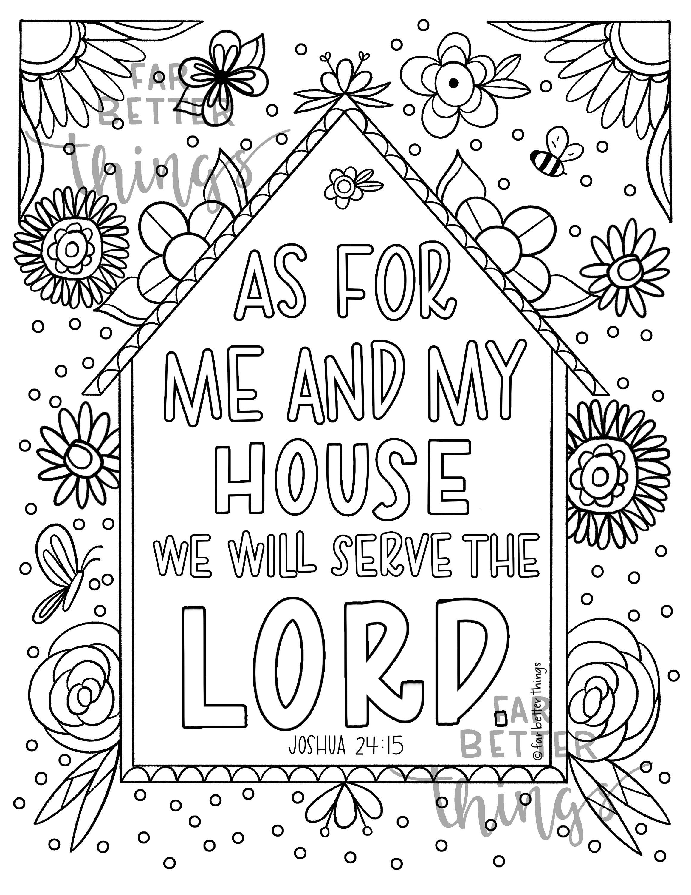 Bible Verse Coloring Page Joshua 24 15 Printable Digital Download bible-verse-coloring-page-joshua-24-15-printable-digital-download