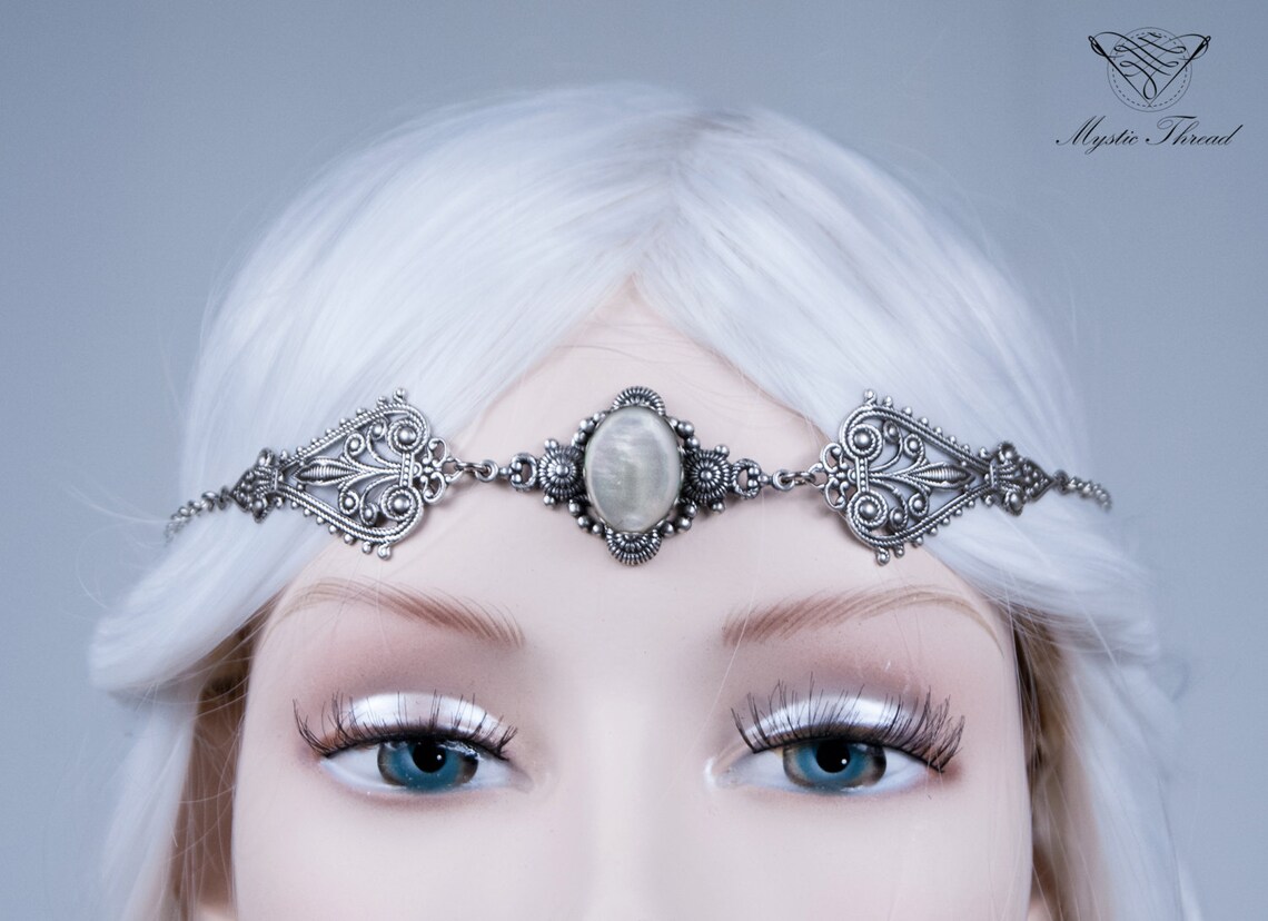 Mother of Pearl Gem Gothic Victorian Wedding Bridal Circlet - Etsy