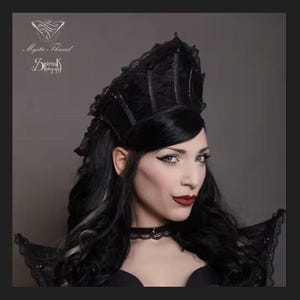 Black Taffeta Gothic Victorian Shrug Bolero Decorated With Black