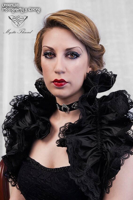 Black Velvet Gothic Victorian Choker With Black Agate Gem - Etsy