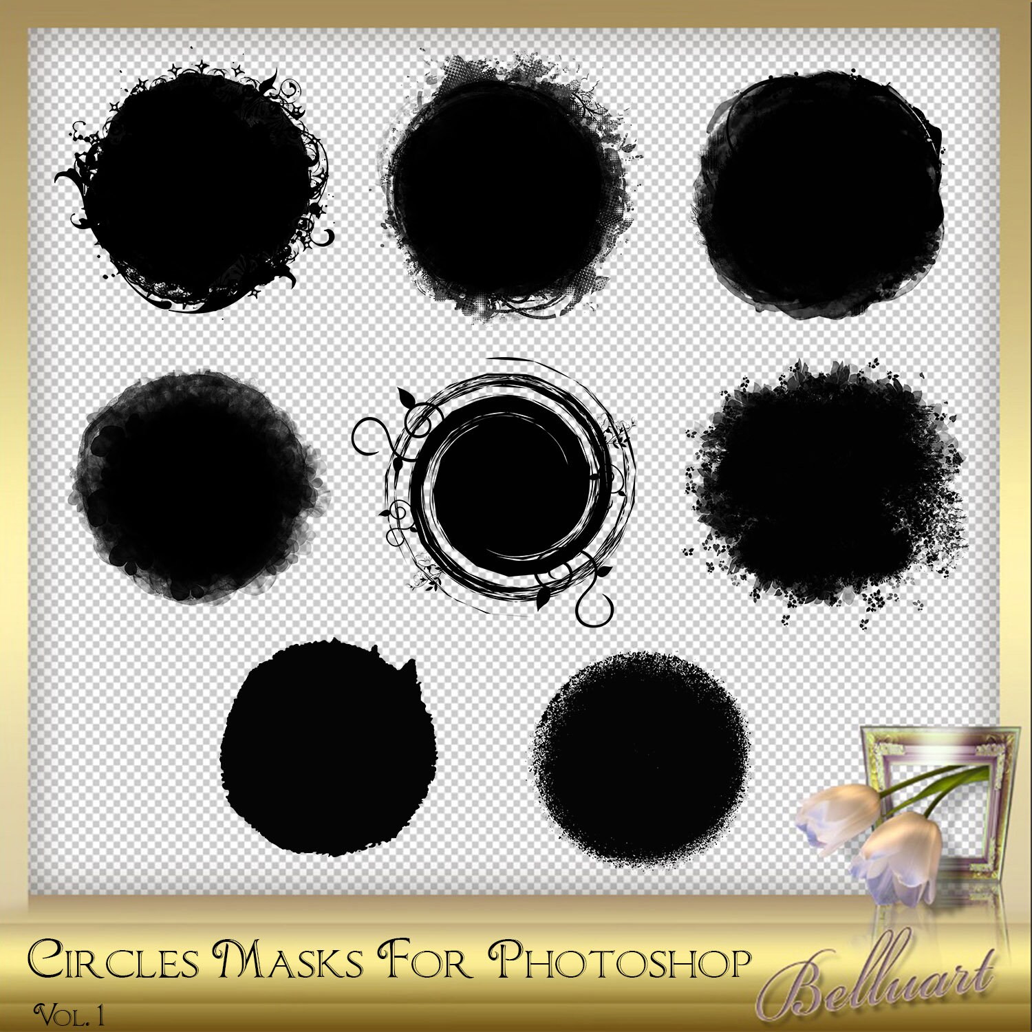 8 Circles Masks for Clipping Masks Etsy