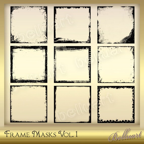 10 Frame Masks Vol. 1 Clipping Masks Brush Mask Etsy Hong Kong
