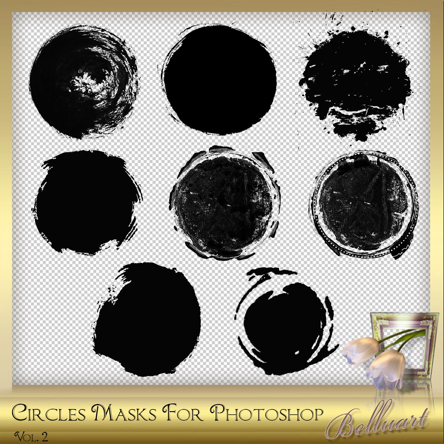 8 Circles Masks for Clipping Masks Etsy