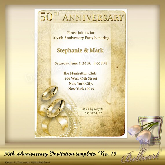 50th anniversary invitation template no19 golden wedding anniversary invitation template printable template for 50th wedding anniversary anniversary invites templates