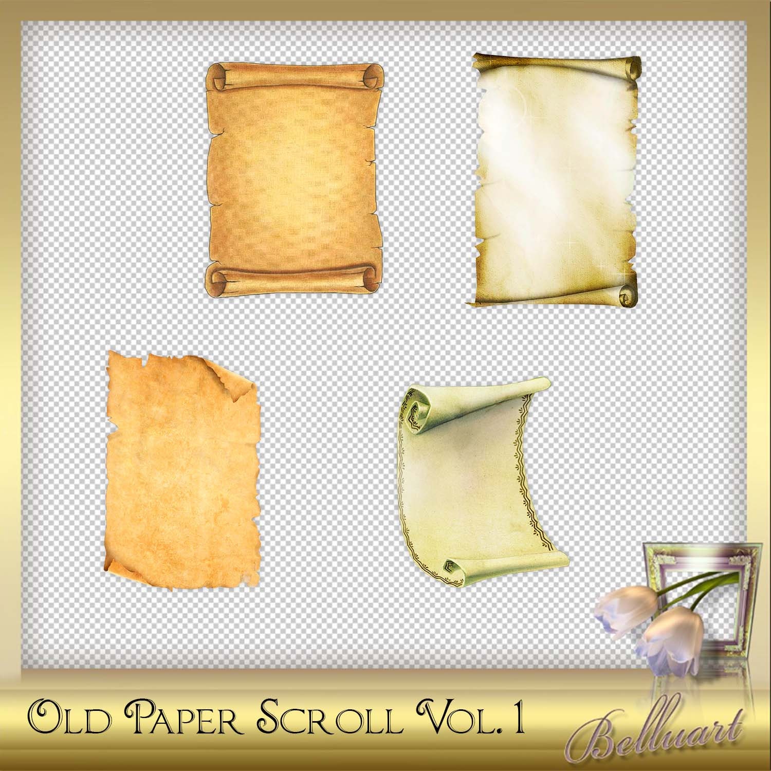 old paper scroll template