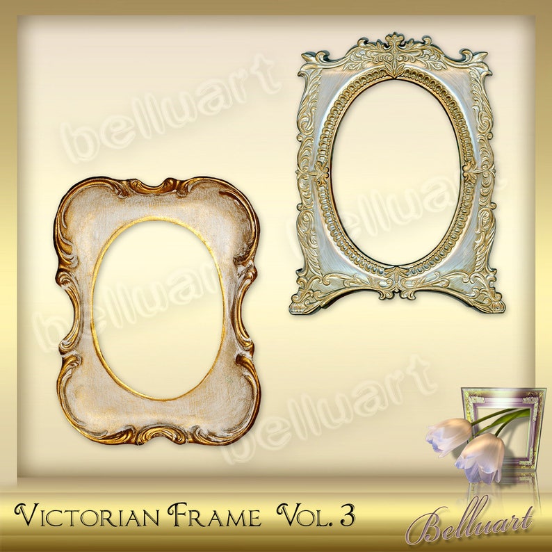 8 VICTORIAN Frames Vol.3 Vintage Frame Digital Etsy
