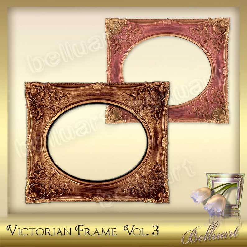 8 VICTORIAN Frames Vol.3 Vintage Frame Digital Etsy