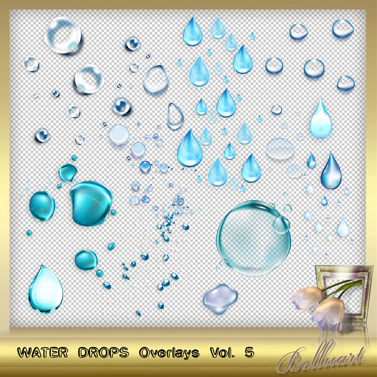 30 Water Drops Overlays Vol. 5 Raindrops overlays Foto Etsy