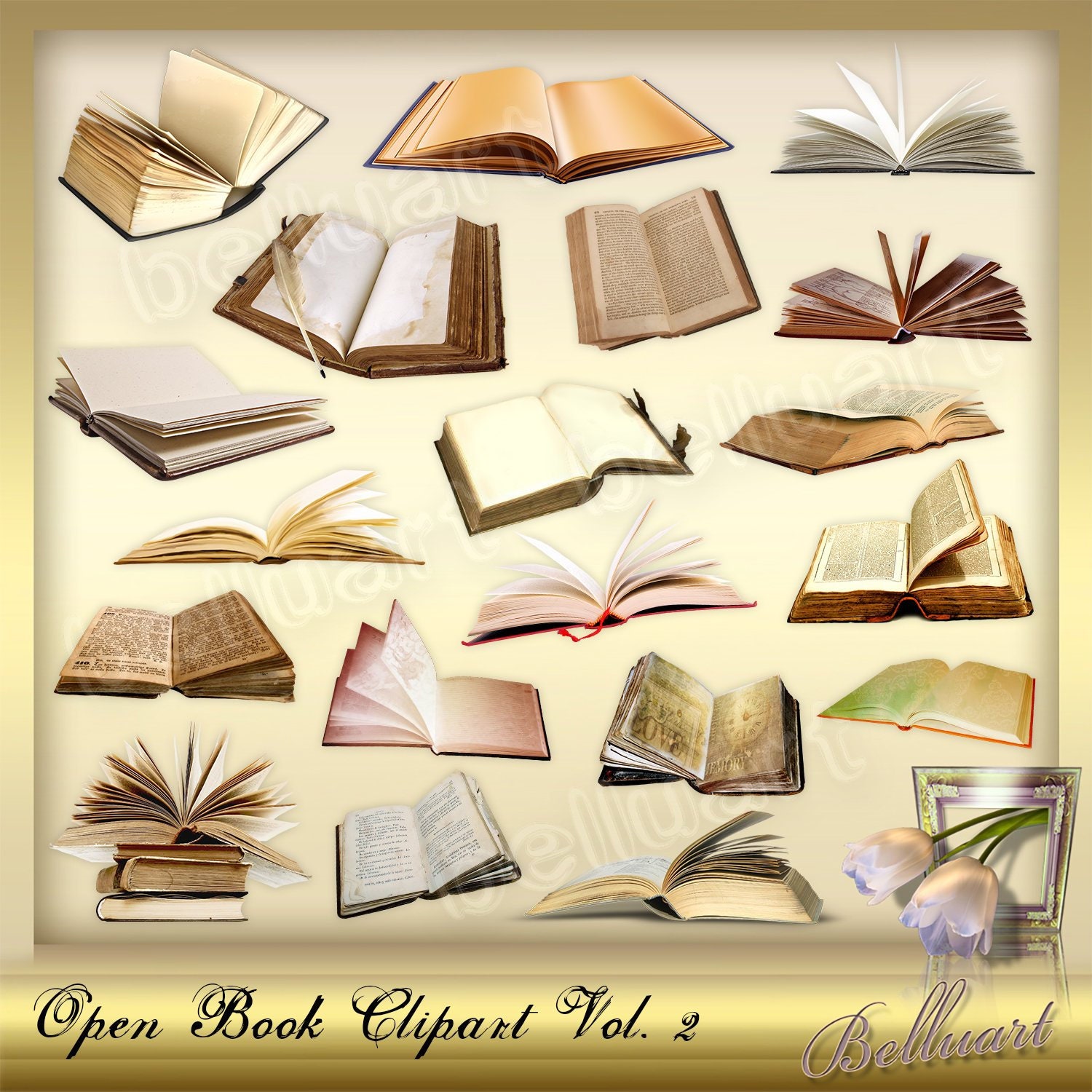 clipart old books