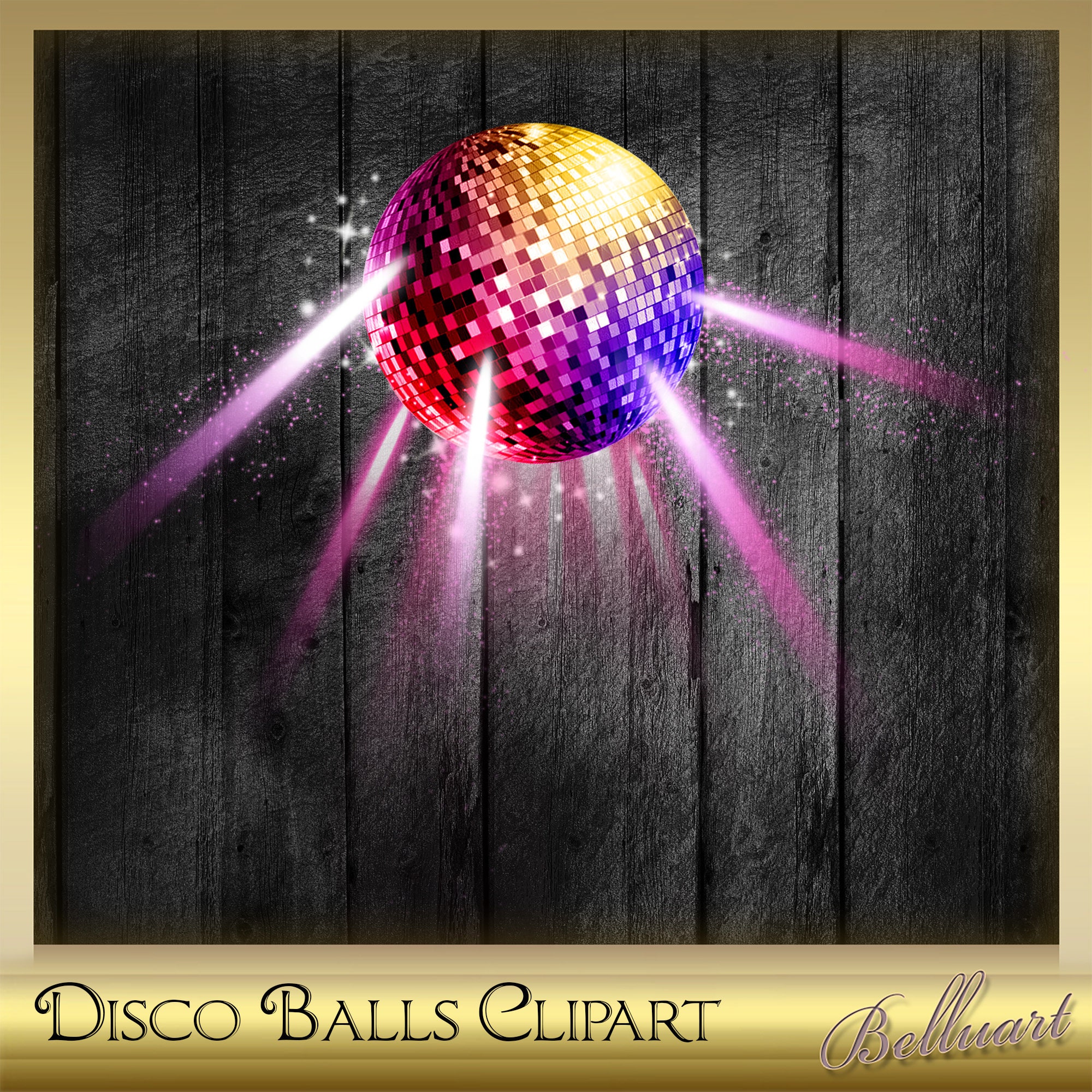 10 Disco Balls Clipart Glitter Balls Party Clipart Etsy