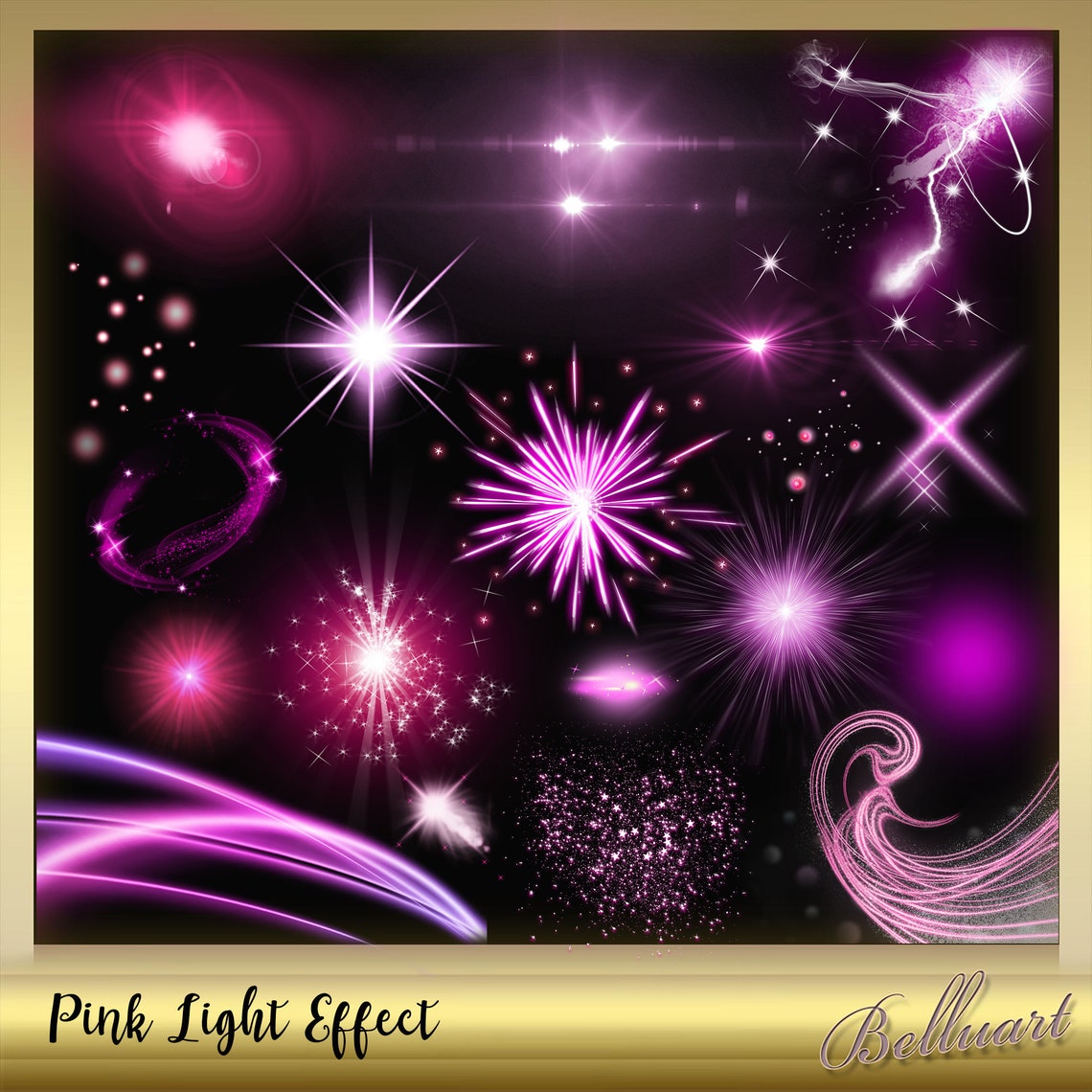 20 Pink Light Effect Overlays Pink Wedding Overlays Pink Etsy