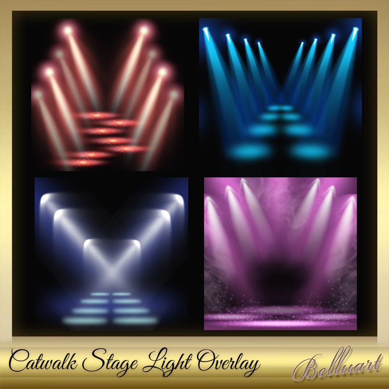 Catwalk Stage Light Overlay Stage Lighting Overlay Blue Etsy