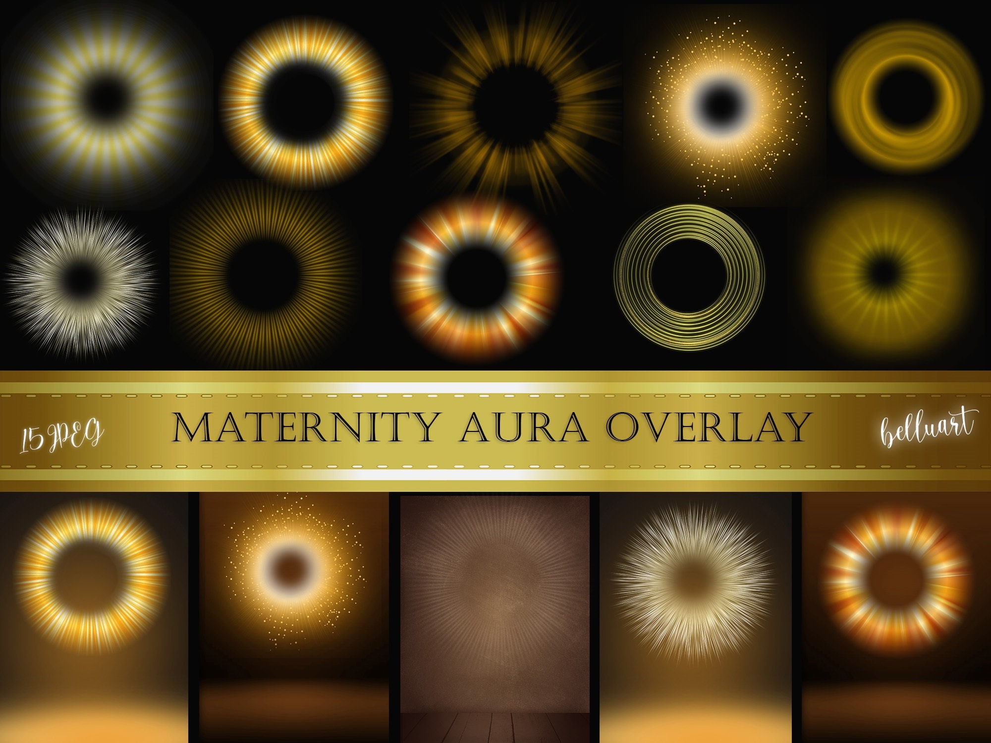Maternity Aura Overlay Aura Light Overlay Circles of Light photo