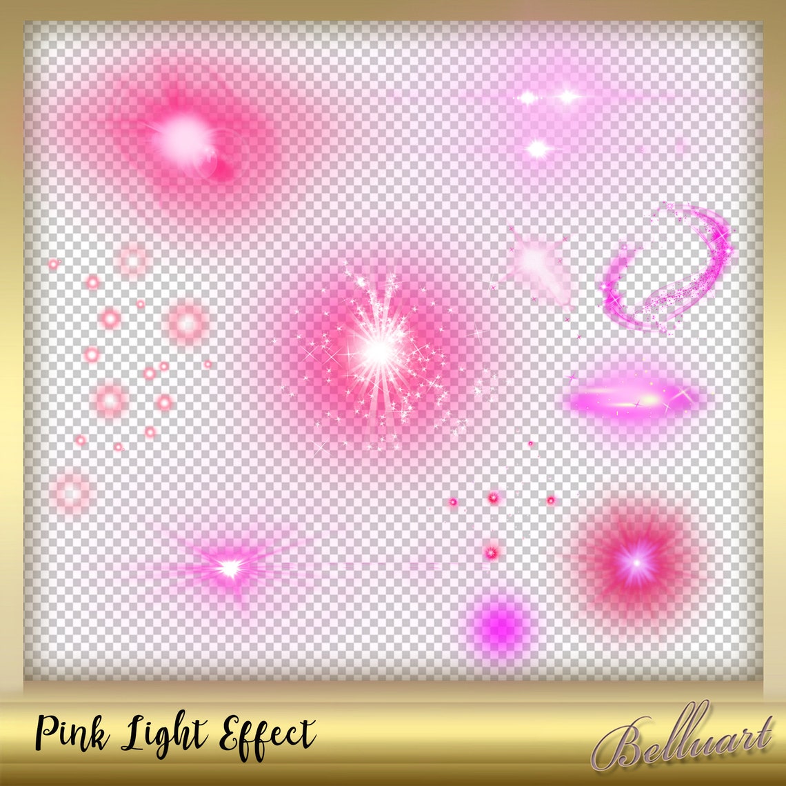 20 Pink Light Effect Overlays Pink Wedding Overlays pink Etsy