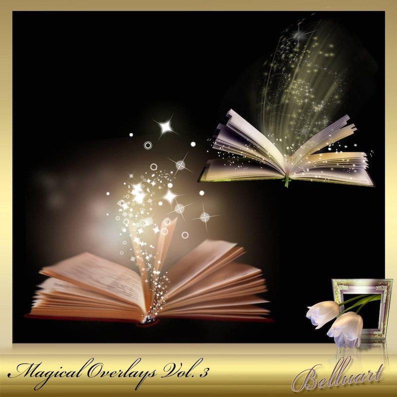 6 Magical Overlaysvol. 3 Magic Shine Book Overlays Magical | Etsy