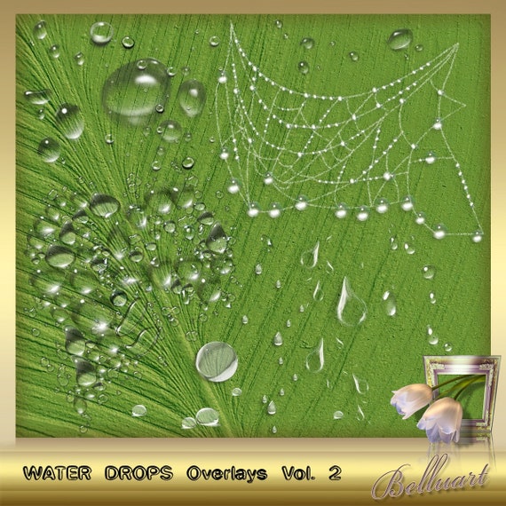 10 Water Drops Overlays Vol. 2 Raindrops overlays Foto Etsy