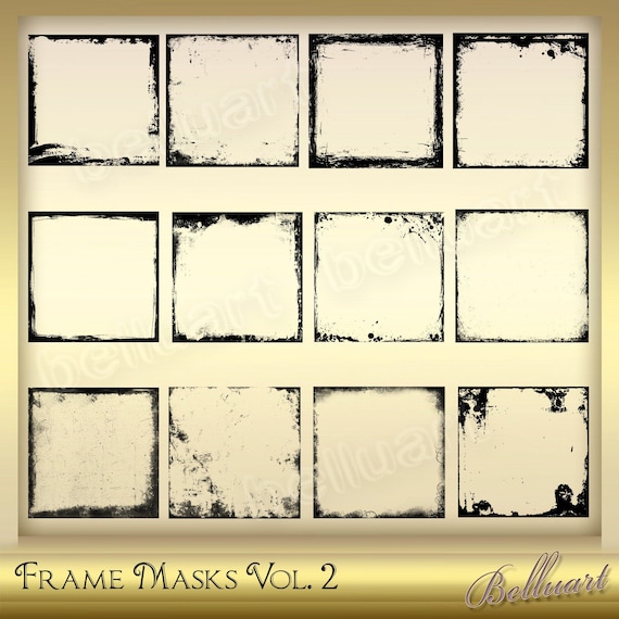 12 Frame Masks Vol. 2 Clipping Masks Brush Mask Etsy
