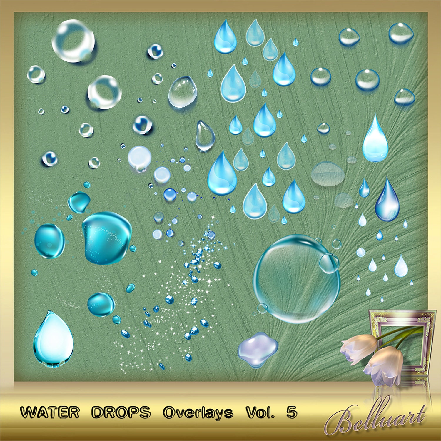 30 Water Drops Overlays Vol. 5 Raindrops overlays Foto Etsy