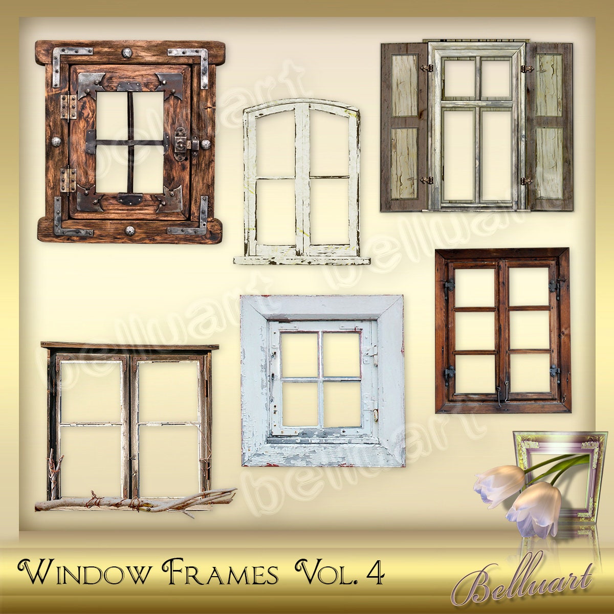 20 Digital Window Frames Vol. 4 Window Photo Frame Etsy