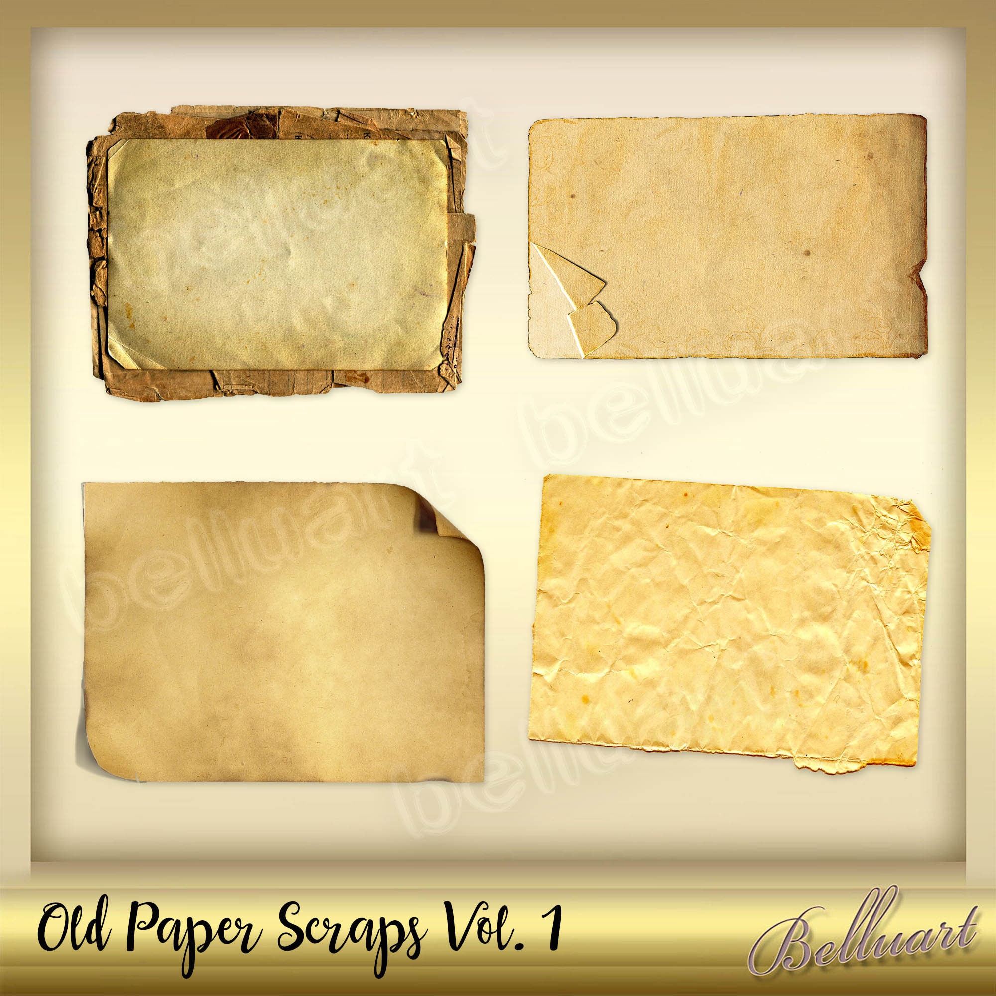 20 Old Paper Scraps Vol. 1 vintage scraps Old Paper Note Etsy