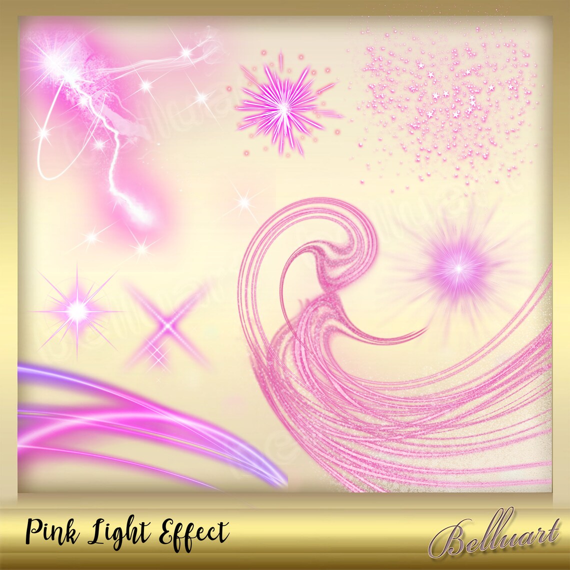 20 Pink Light Effect Overlays Pink Wedding Overlays Pink Etsy