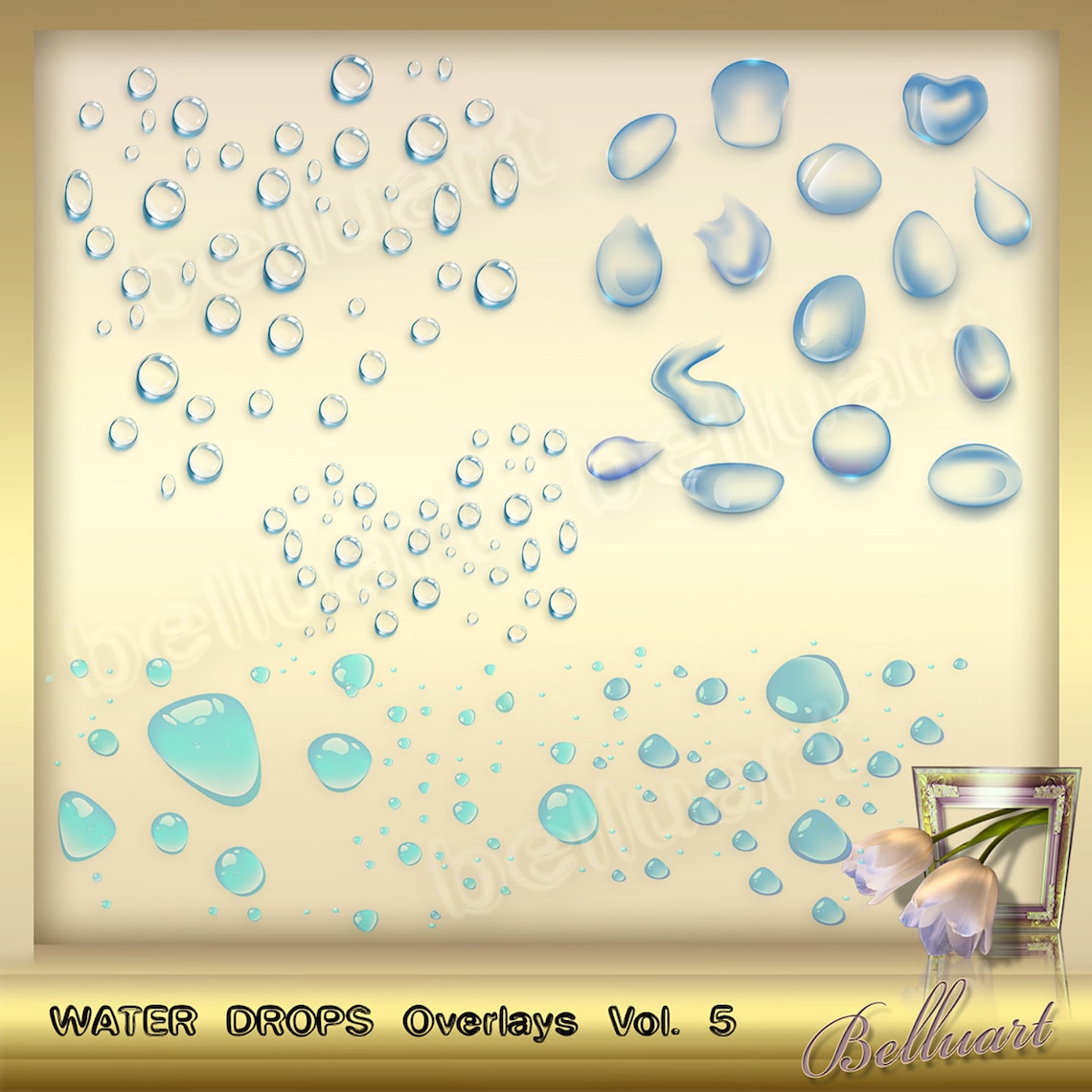 30 Water Drops Overlays Vol. 5 Raindrops overlays Foto Etsy