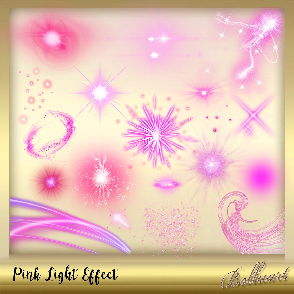 20 Pink Light Effect Overlays Pink Wedding Overlays Pink Etsy