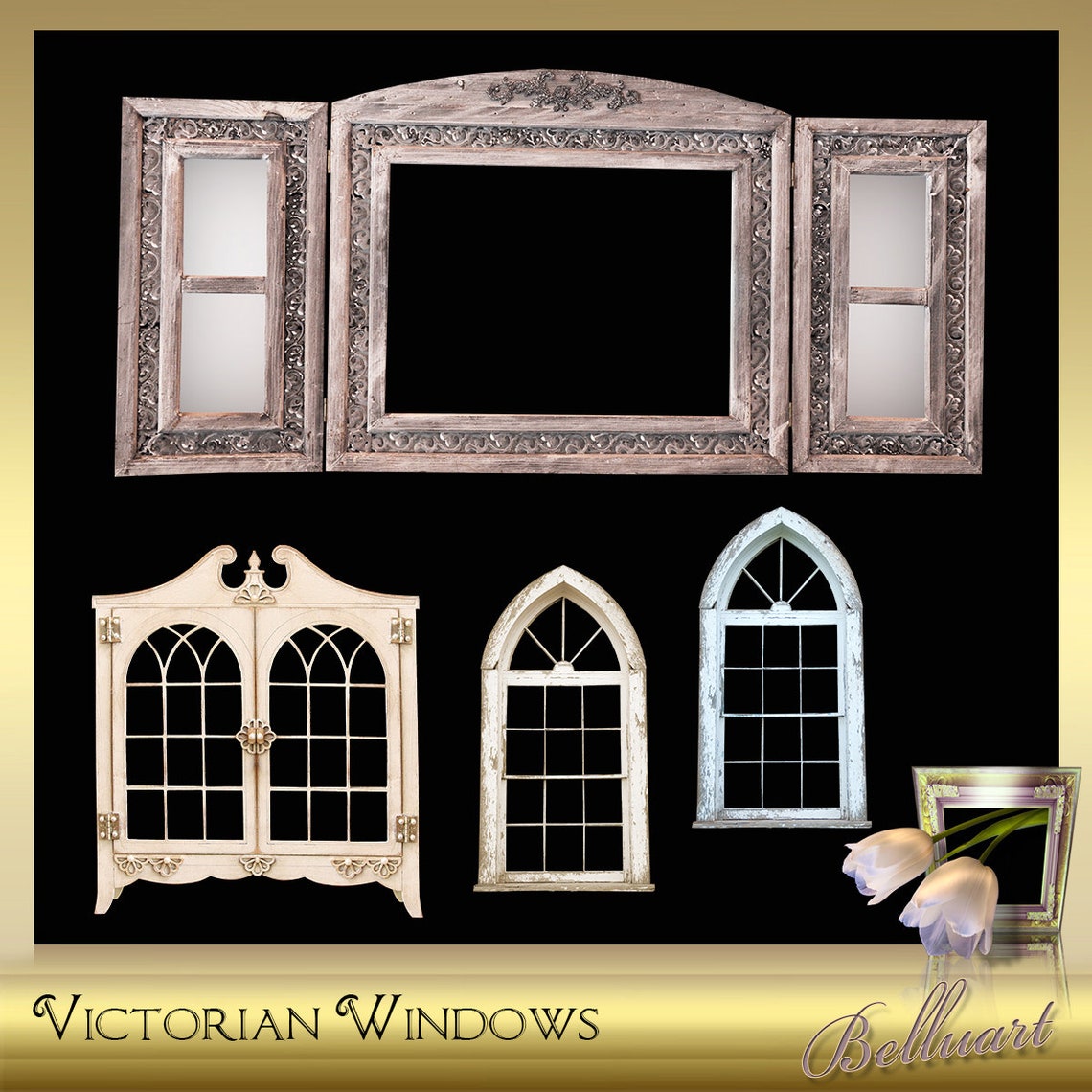 10 Victorian Window Frames Window Photo Frame Etsy