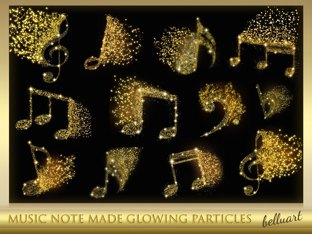 Music Note Particle 12 Music Note Made Glowing Particles Glowing Music Effects - Etsy UK