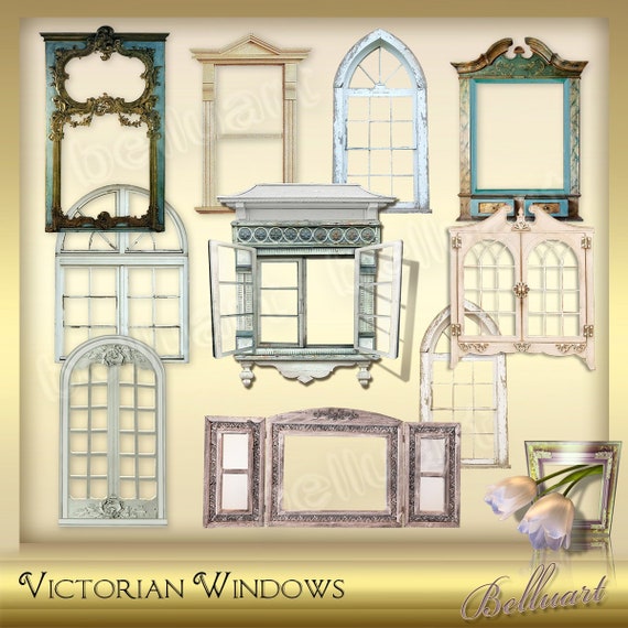 10 Victorian Window Frames Window Photo Frame Photoshop Etsy