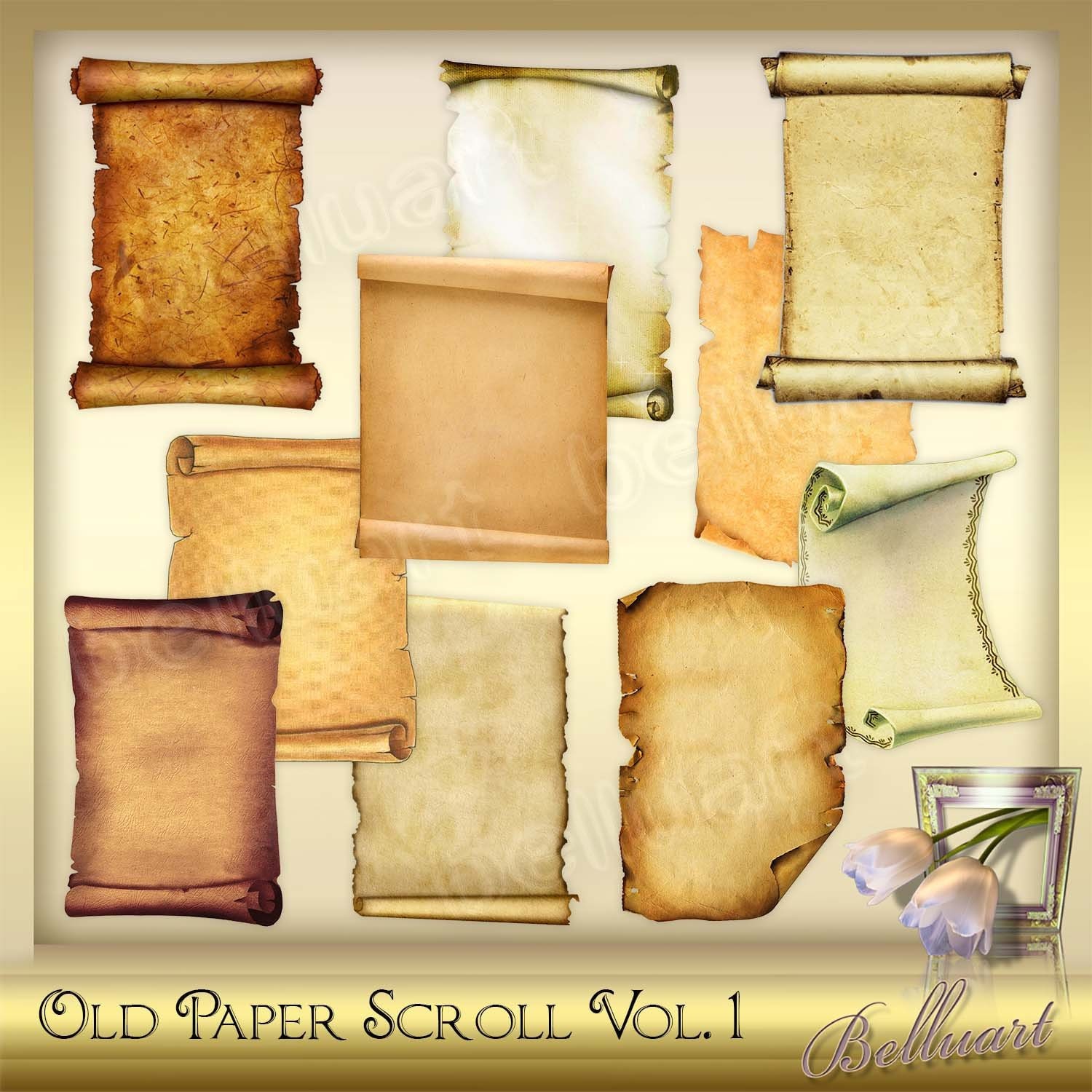 10 Old Paper Scrolls Vol.1 Old Scrolls old sroll scrolls Etsy