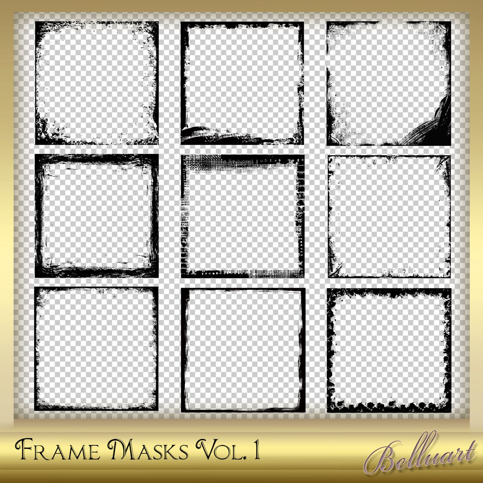 10 Frame Masks Vol. 1 Clipping Masks Brush Mask Etsy