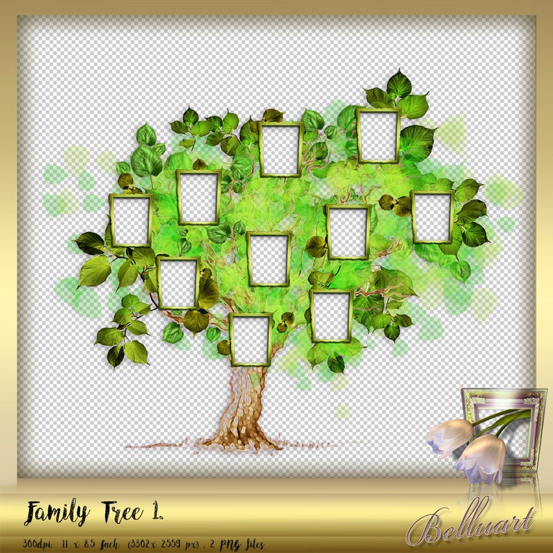 Family Tree Collage Vol.1 Tree Collage Photo Frame Family | Etsy