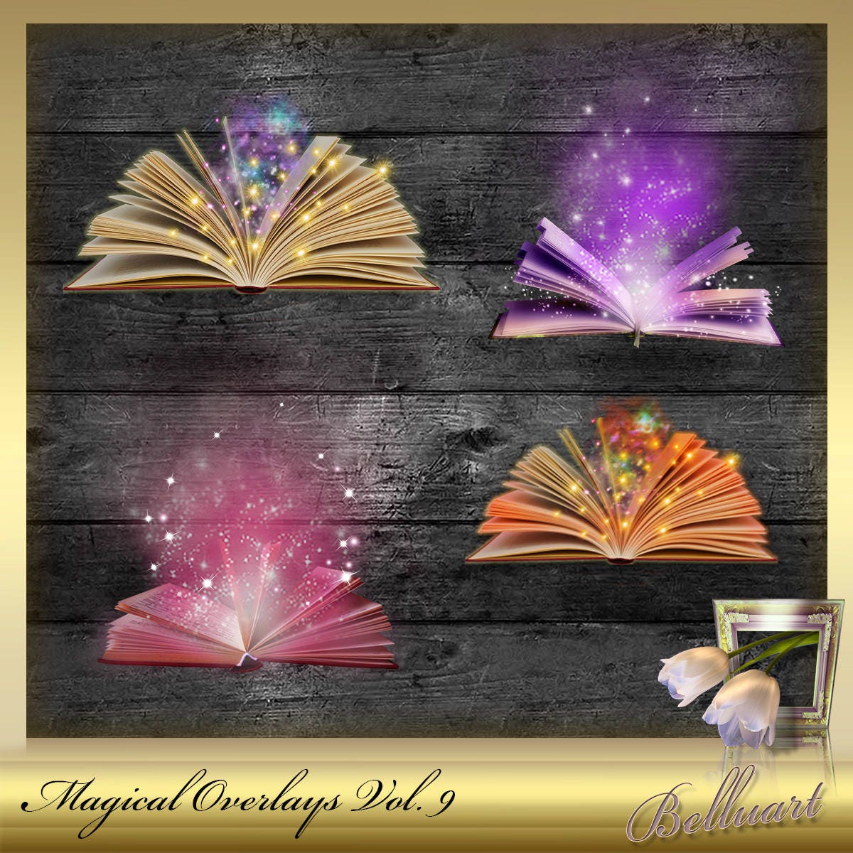 4 Magical Overlaysvol. 9 Magic Shine Book Overlays Magical - Etsy Australia