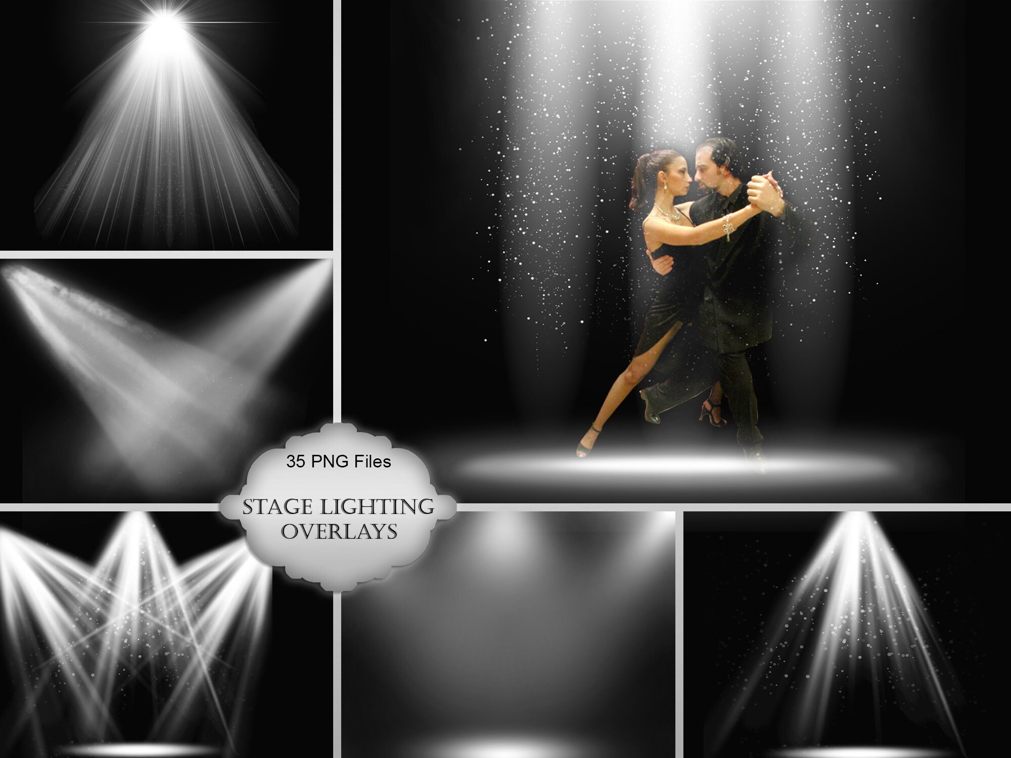 35 Stage Lighting Overlays Vol. 3 Spotlight Overlays Light Etsy