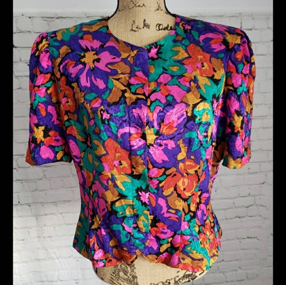 Vintage 80's Adrianna Pappell Beautiful Colorful S