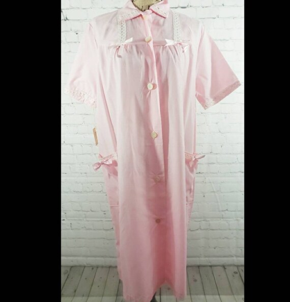DEADSTOCK Vintage 40's Pink Mumu Night Gown, Nwt L