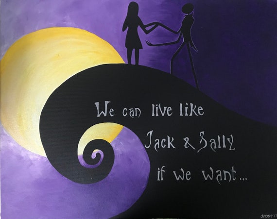 Fine Art Print The Nightmare Before Christmas Jack And Sally Art Home Decor Halloween Decor Wall Art Wall Decor Living Room Decor
