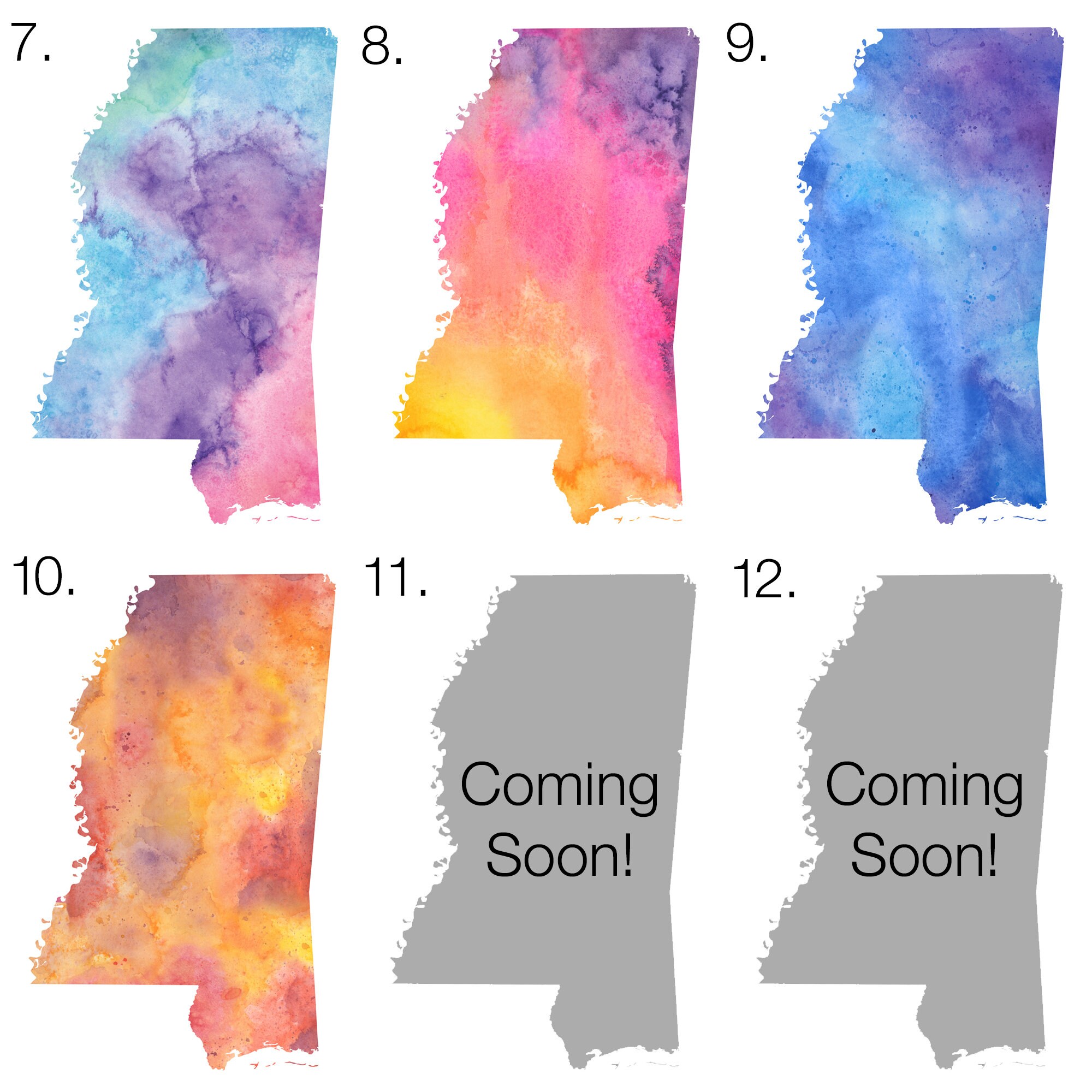 Greetings From Mississippi Map Greeting Card Blank Greeting - Etsy Ireland