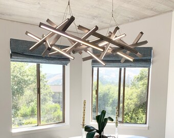Wooden Chandelier-INFINITY-M-industrial wooden light-designer lighting-modern lighting-luxury modern lights-wooden art-big size chandelier